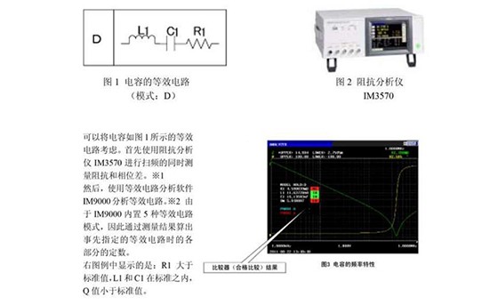 從電容等無(wú)源元件的等效電路分析結(jié)果來(lái)判斷合格與否